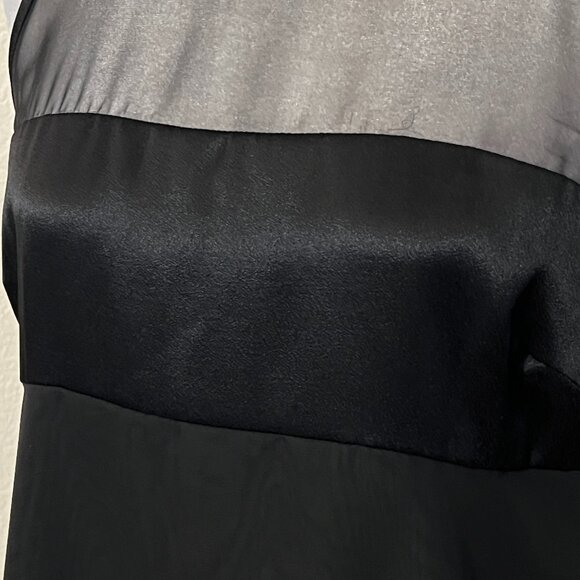 J.R. Nites Petites by Caliendo Black Chiffon Cocktail Dress Sheer Illusion Sz 8 - Picture 3 of 10